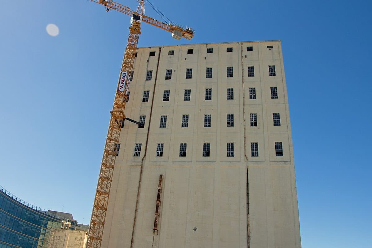 The old grain silo at the Victoria & Alfred Waterfront in Cape Town, South Africa is being repurposed to house the Zeitz Museum of Contemporary Art Africa (Zeitz MoCAA) scheduled t