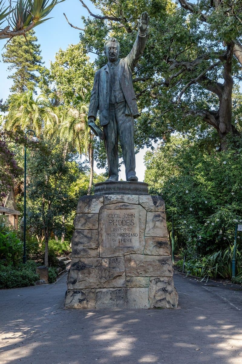 Cecil Rhodes memorial statue (Herbert Baker, 1908) in the Company’s Garden, Cape Town, Western Cape, South Africa